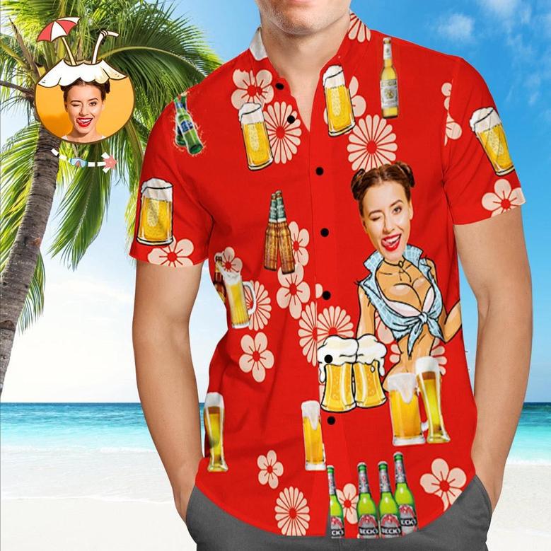 Custom Dog Face Hawaiian Shirt Custom Hawaiian Shirt With Photo Button Down Beach Shirts