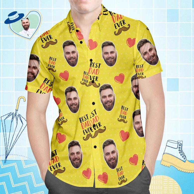 Custom Face Hawaiian Shirt All Over Print Men's Shirt Best Dad Ever