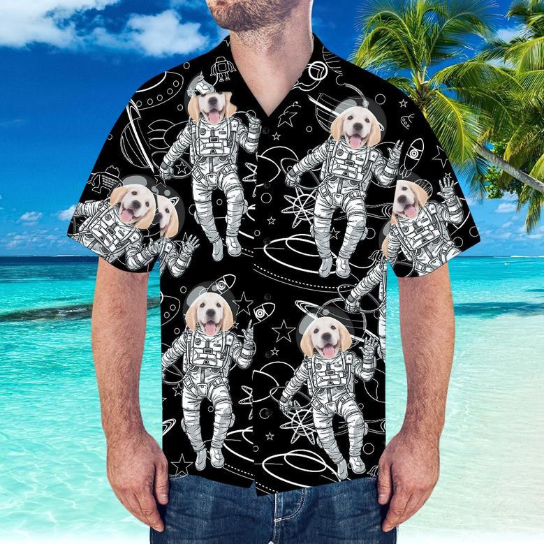 Custom Face Hawaiian Shirt Personalized Hawaiian Shirt Space Pattern Short-Sleeve Shirt