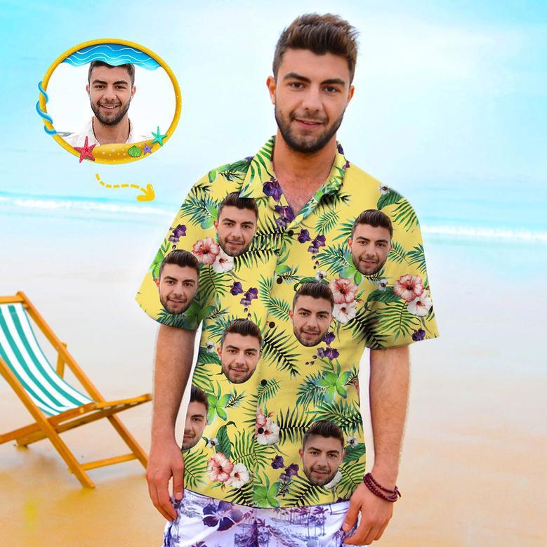 Custom Face Shirt Men's Hawaiian Shirt