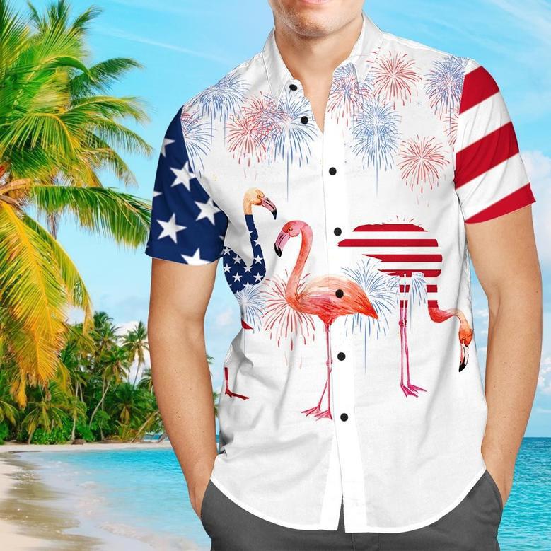 Custom Face Shirt Personalized Text Men's Hawaiian Shirt Men's Hawaiian Shirt Independence Day