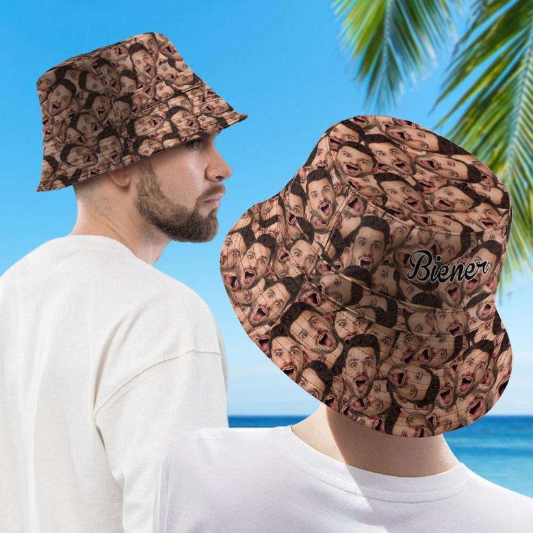 Custom Funny Bucket Hat Double-Side-Wear Reversible Summer Beach Sun Hat