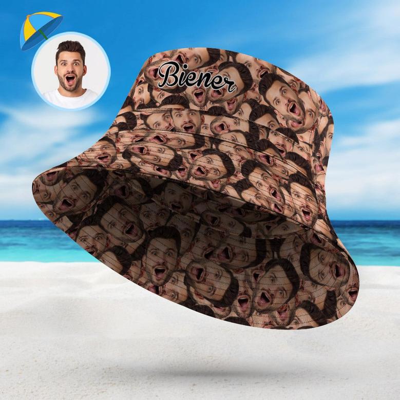 Custom Funny Bucket Hat Double-Side-Wear Reversible Summer Beach Sun Hat