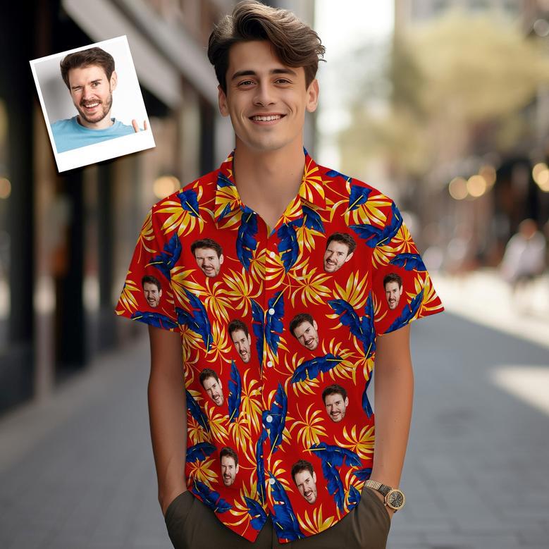 Custom Hawaiian Shirts Colorful Leaves Aloha Beach Shirt