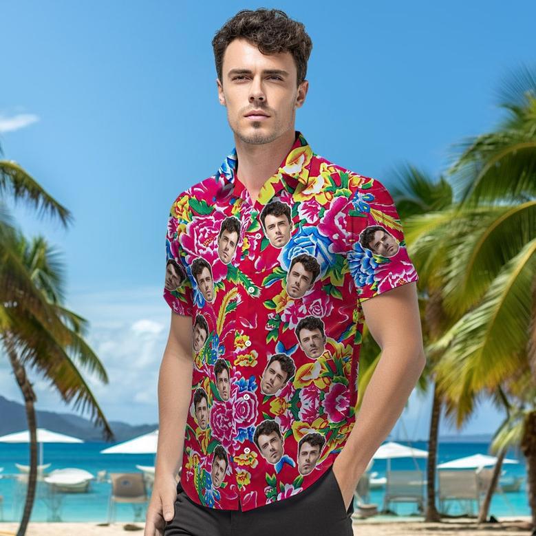 Custom Northeast Big Flower Hawaiian Shirts For Men - Chinese Dragon