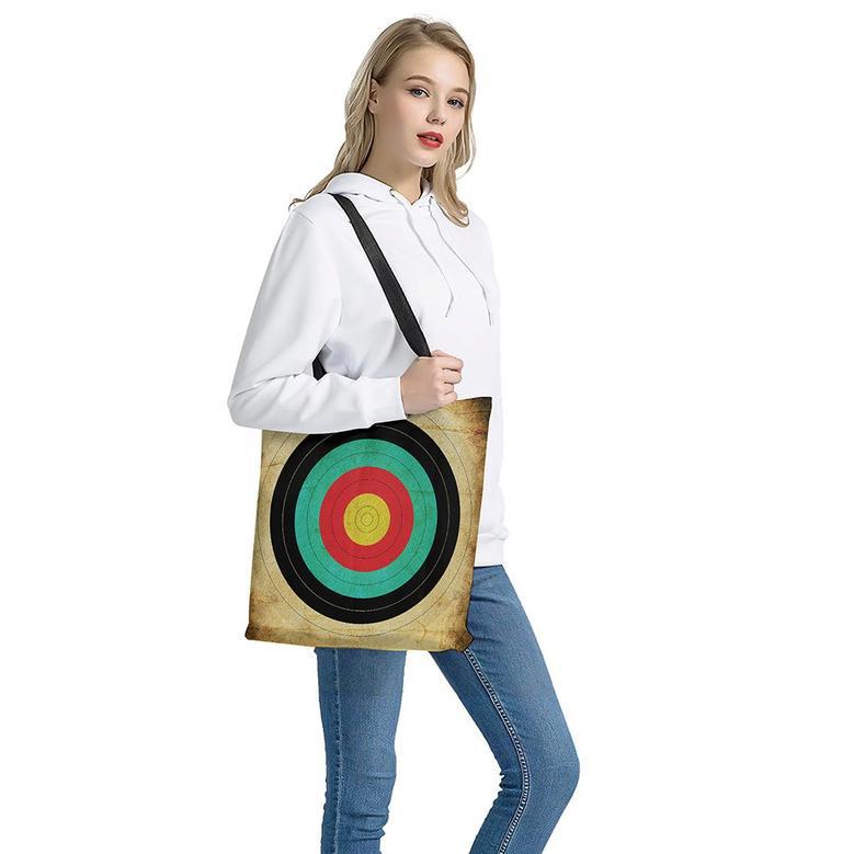 Grunge Bullseye Target Print Tote Bag