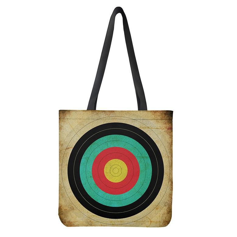 Grunge Bullseye Target Print Tote Bag