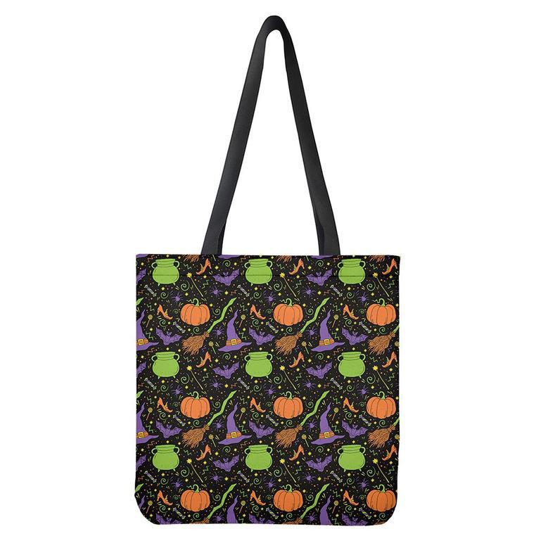 Halloween Wizard Pattern Print Tote Bag