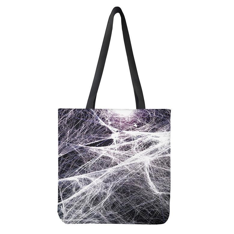 Horror Cobweb Print Tote Bag