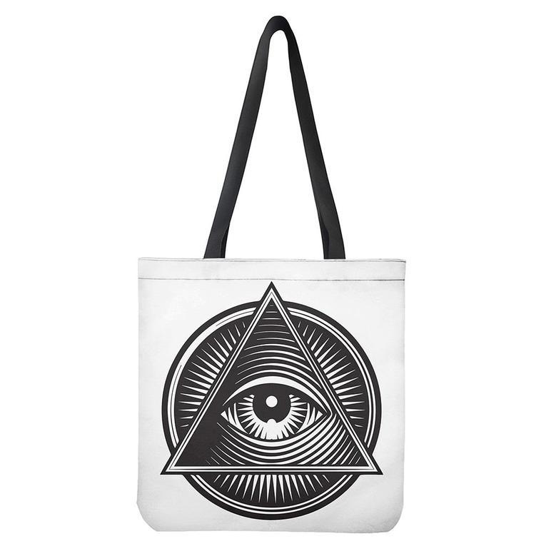 Illuminati Symbol Print Tote Bag