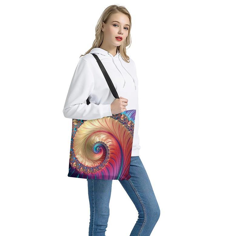 Infinite Fractal Print Tote Bag