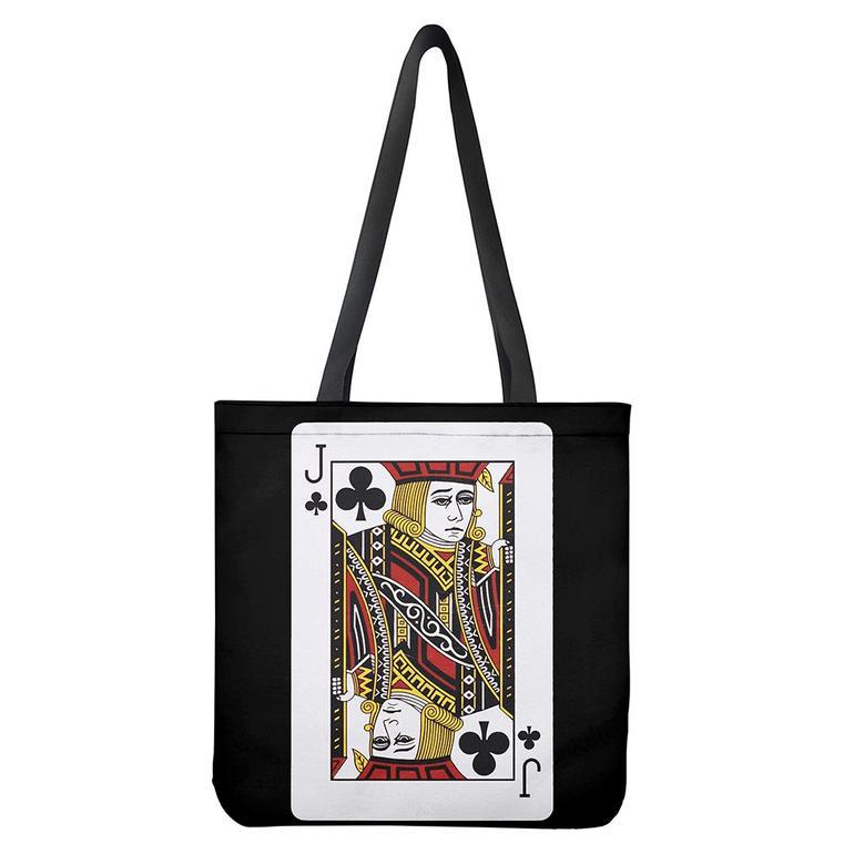 Jack Of Clubs Playing Card Print Tote Bag