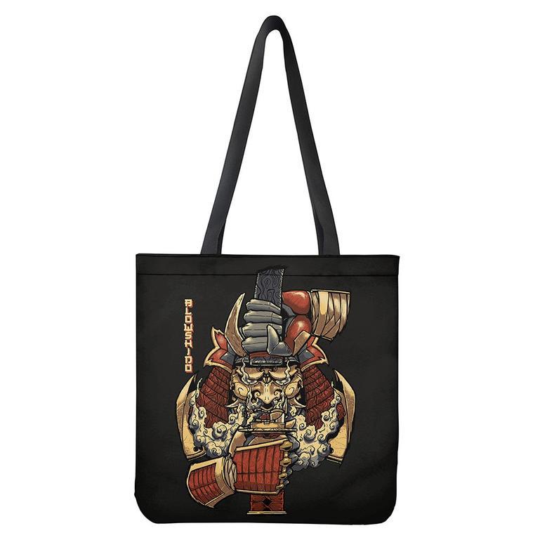 Japanese Ghost Samurai Print Tote Bag