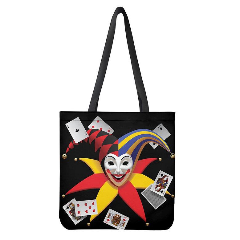 Joker And Playing Cards Print Tote Bag