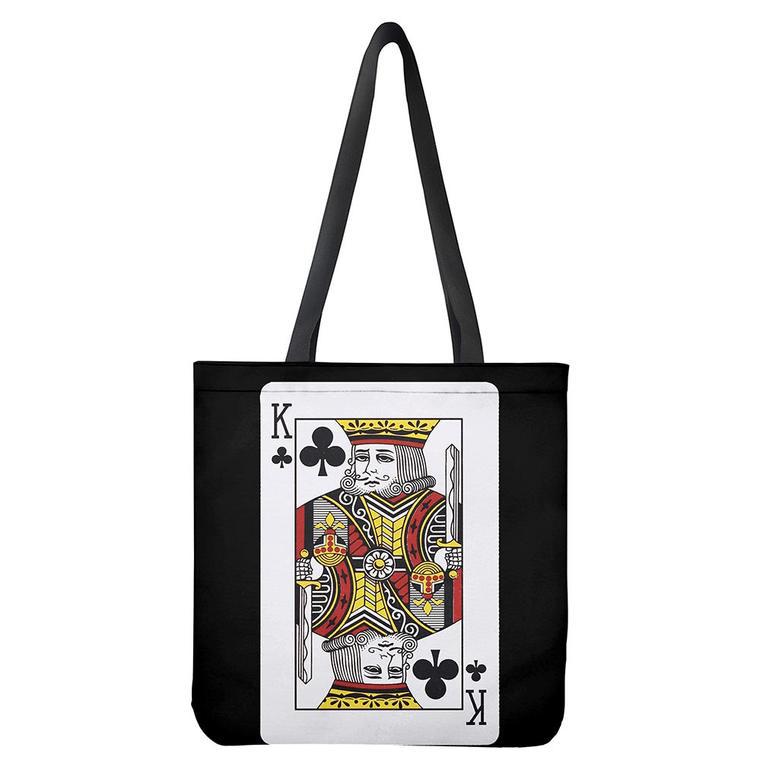 King Of Clubs Playing Card Print Tote Bag