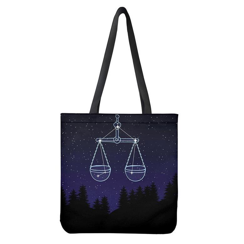 Libra Constellation Print Tote Bag