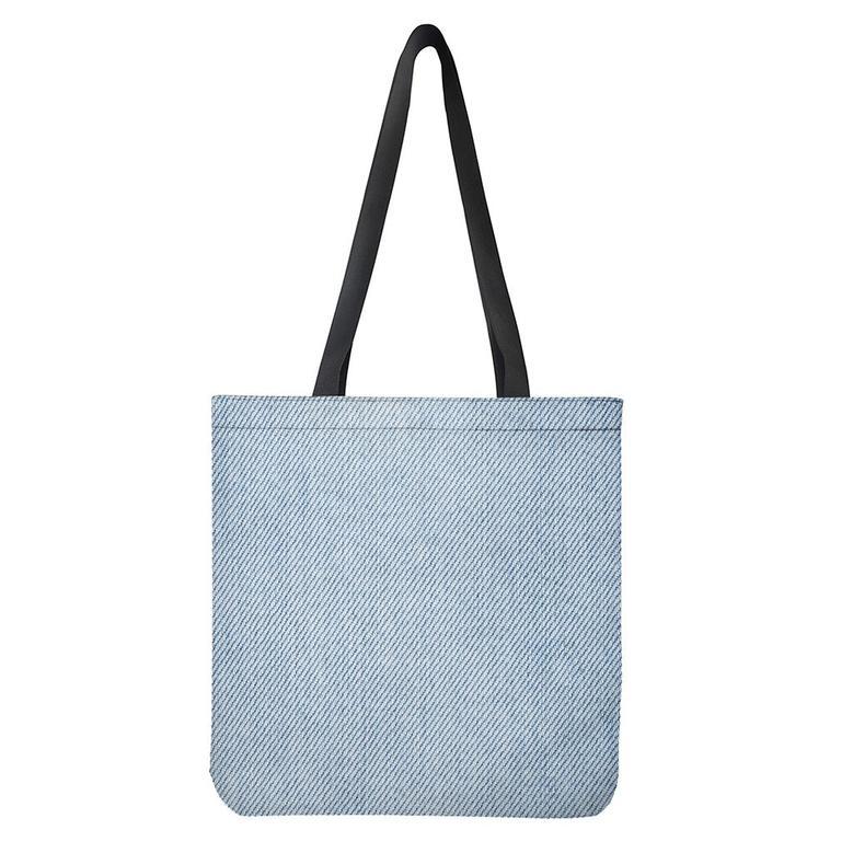 Light Blue Denim Jeans Print Tote Bag