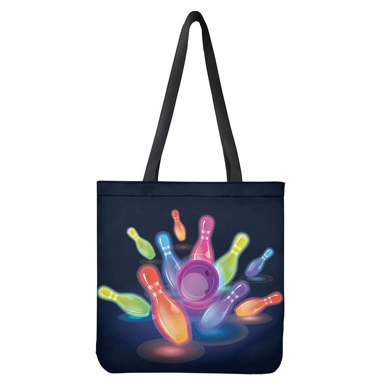 Light Up Bowling Pins Print Tote Bag