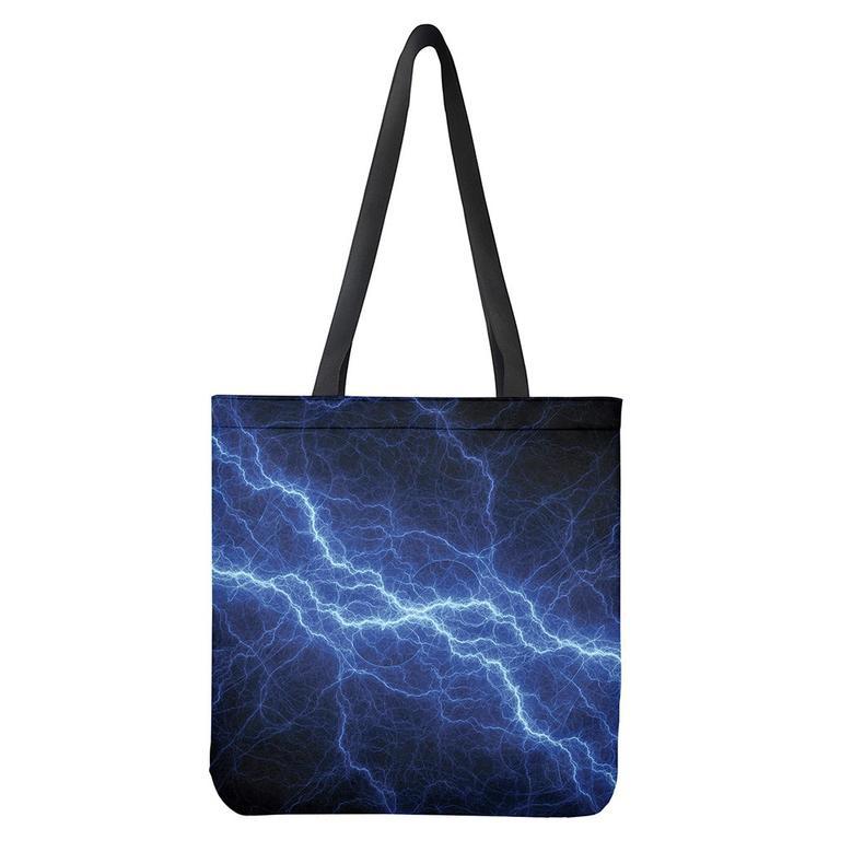 Lightning Plasma Print Tote Bag