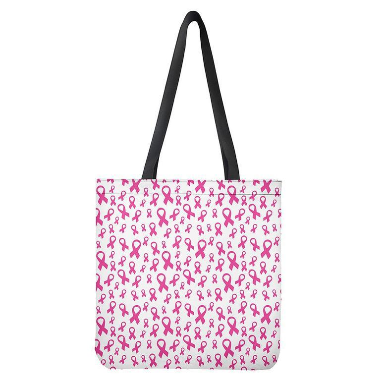 Little Breast Cancer Ribbon Print Tote Bag