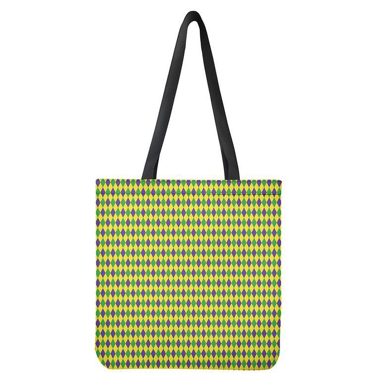 Mardi Gras Fat Tuesday Pattern Print Tote Bag