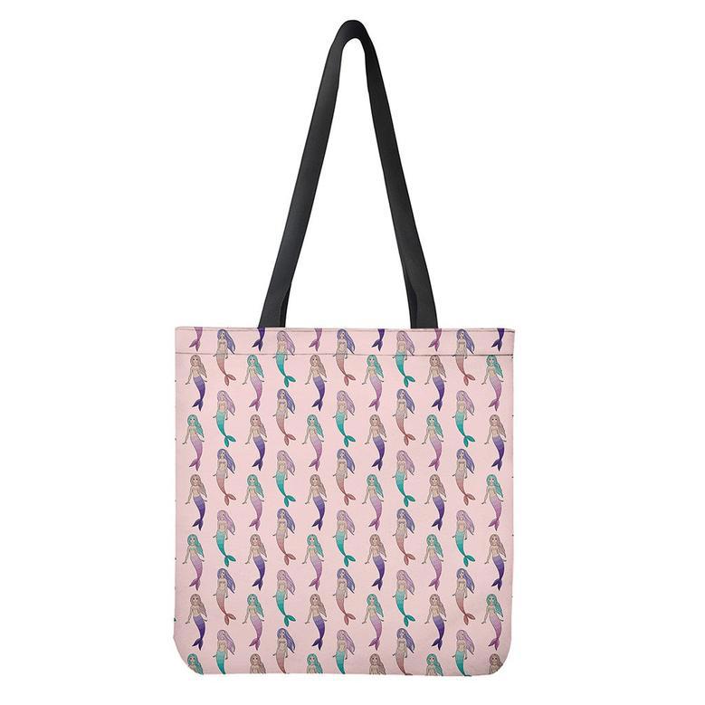 Mermaid Girls Pattern Print Tote Bag