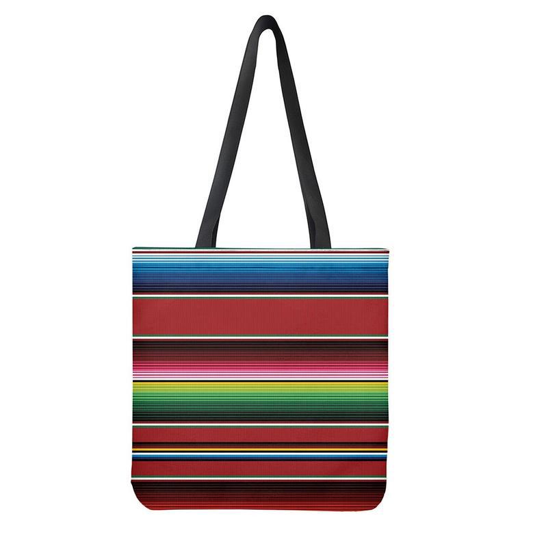 Mexican Serape Blanket Pattern Print Tote Bag