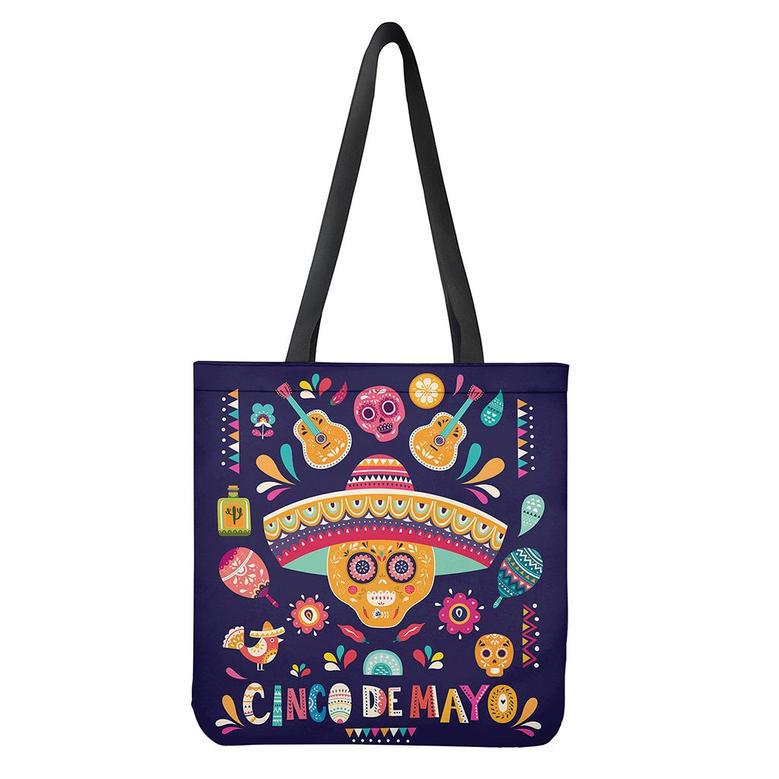 Mexican Skull Cinco De Mayo Print Tote Bag