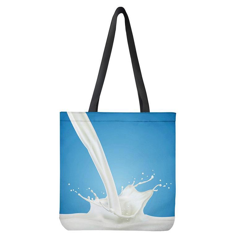 Milk Splash Print Tote Bag