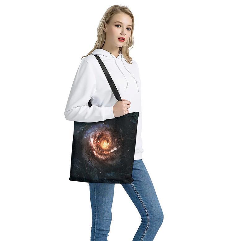 Milky Way Universe Print Tote Bag