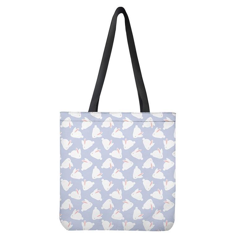 Mini Rabbit Pattern Print Tote Bag