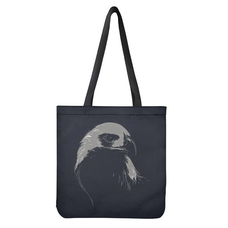 Monochrome Eagle Print Tote Bag