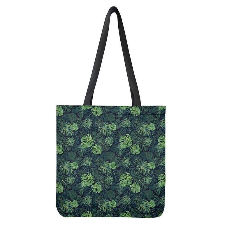 Monstera Palm Leaves Pattern Print Tote Bag