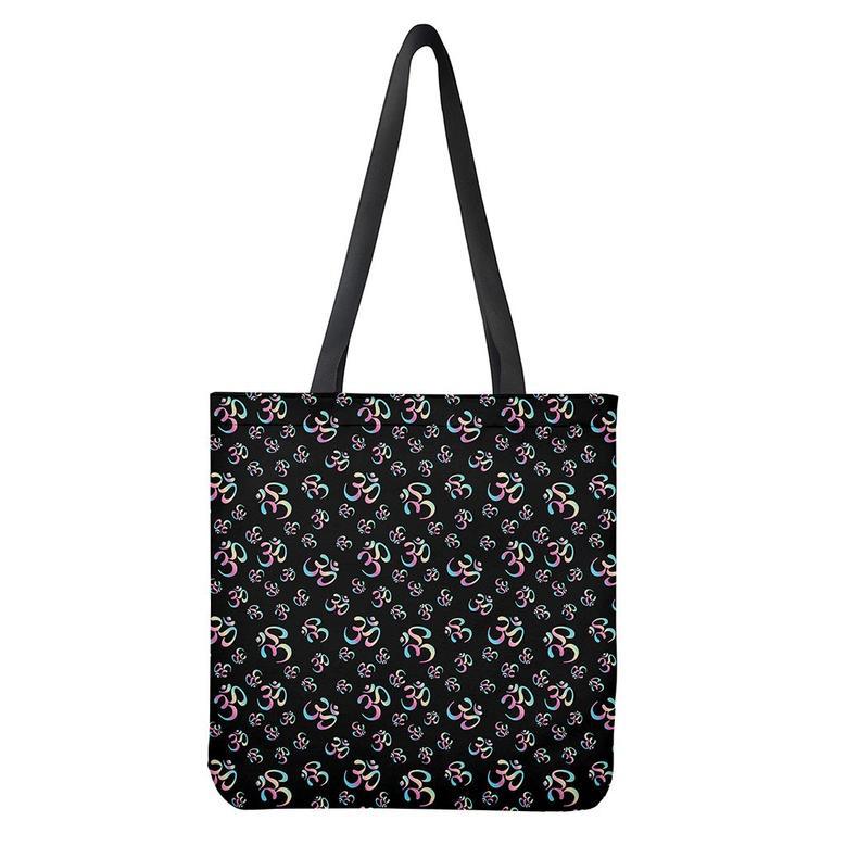 Om Sign Pattern Print Tote Bag