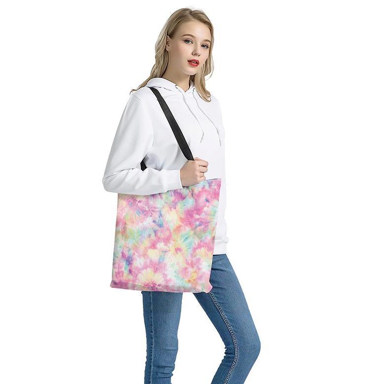 Pastel Tie Dye Print Tote Bag