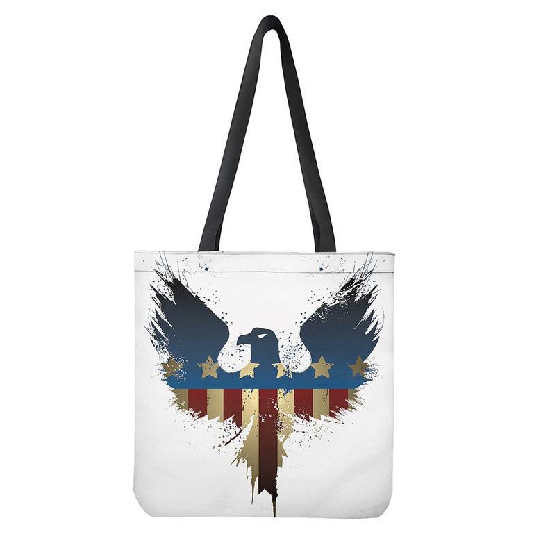 Patriotic American Eagle Print Tote Bag