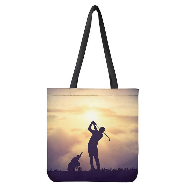 Pro Golf Swing Print Tote Bag