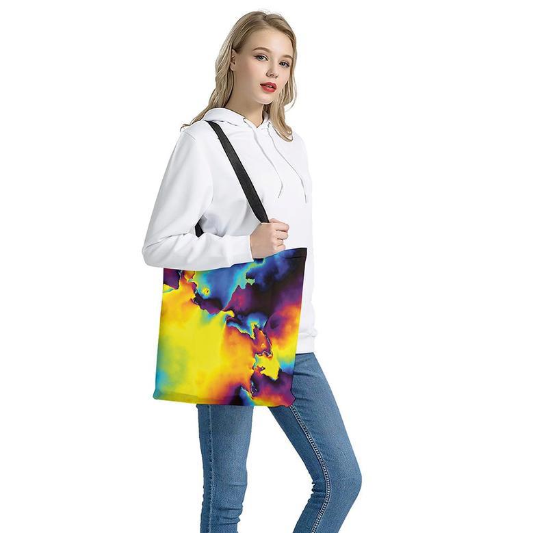 Psychedelic Acid Print Tote Bag