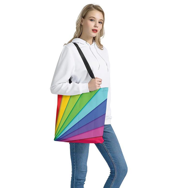 Rainbow Shades Print Tote Bag