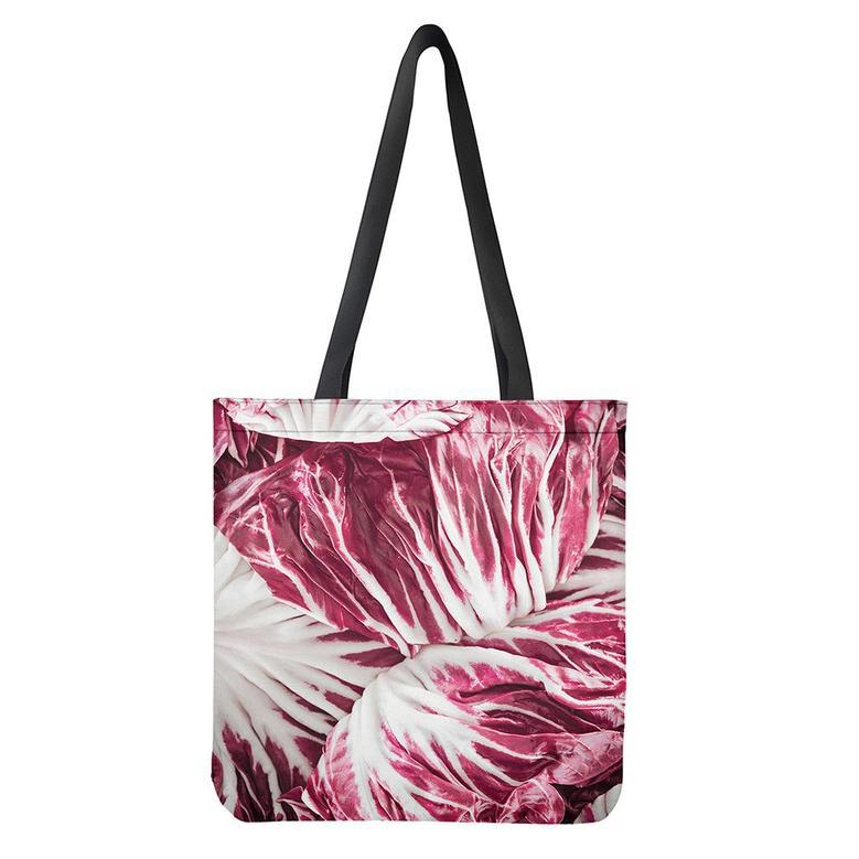 Red Cabbage Leaves Print Tote Bag