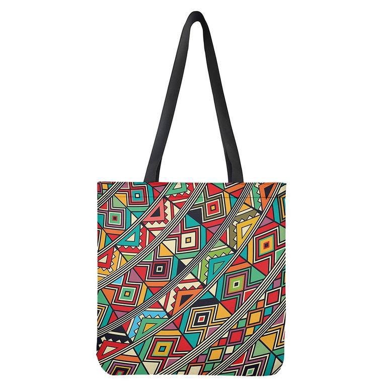 Retro African Ethnic Tribal Print Tote Bag