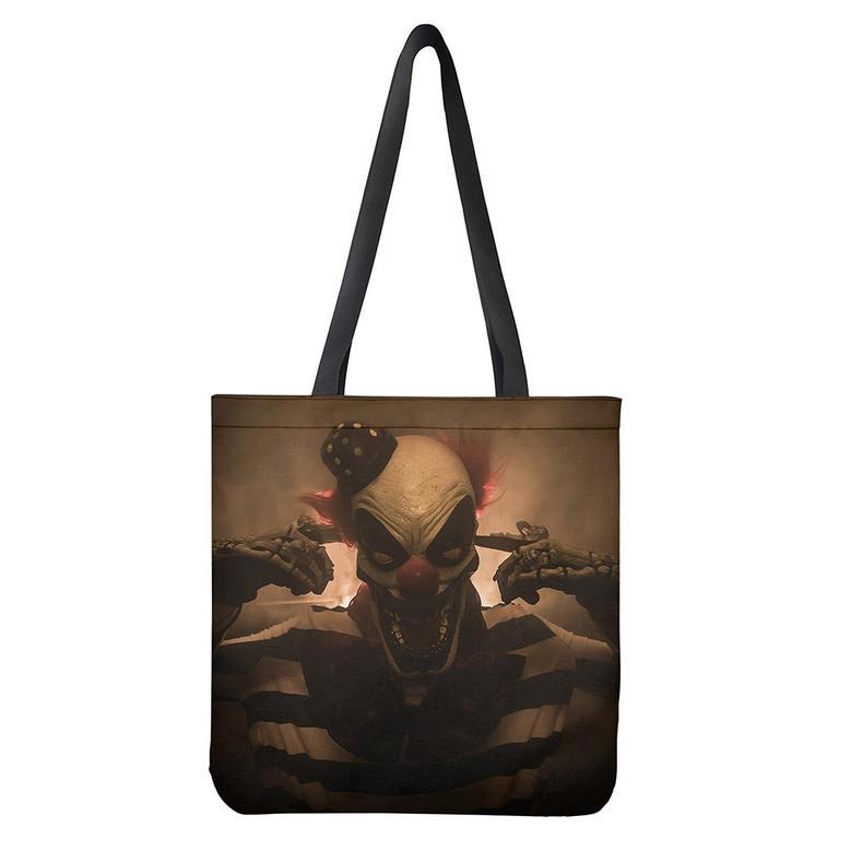 Scary Clown Print Tote Bag