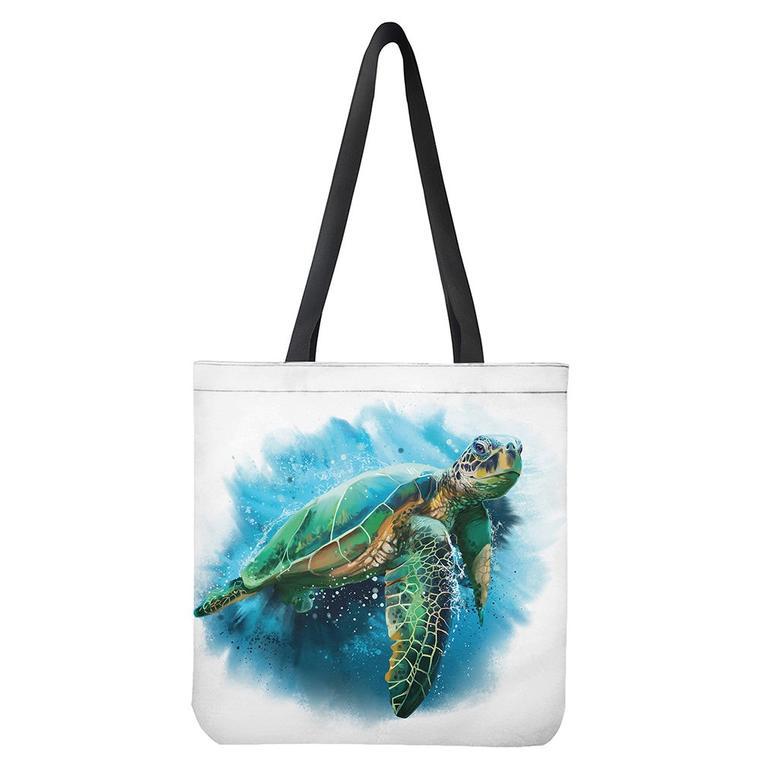 Sea Turtle Painting Print Tote Bag