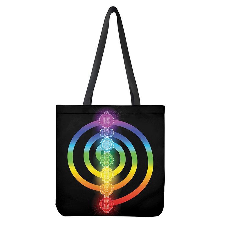 Seven Chakras Rainbow Of Life Print Tote Bag