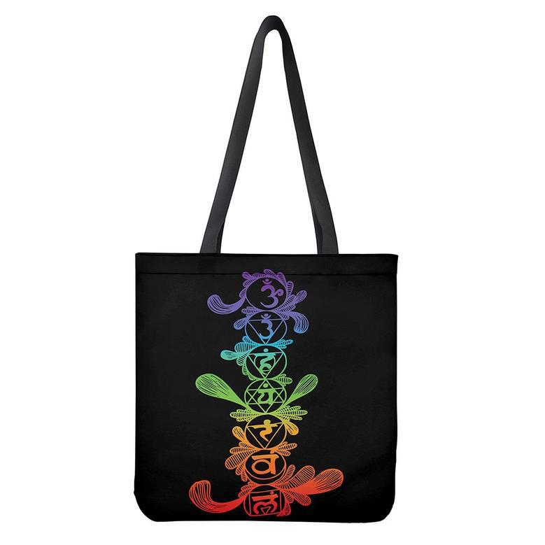 Seven Spiritual Chakras Print Tote Bag