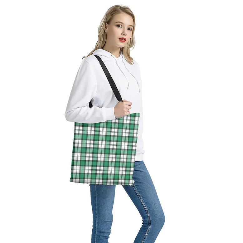 Shamrock St. Patrick's Day Tartan Print Tote Bag