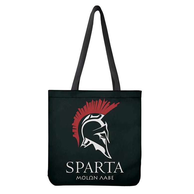 Spartan Molon Labe Print Tote Bag