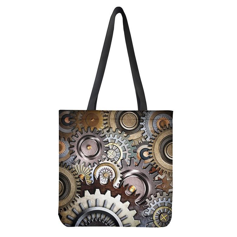 Steampunk Gears And Cogs Print Tote Bag