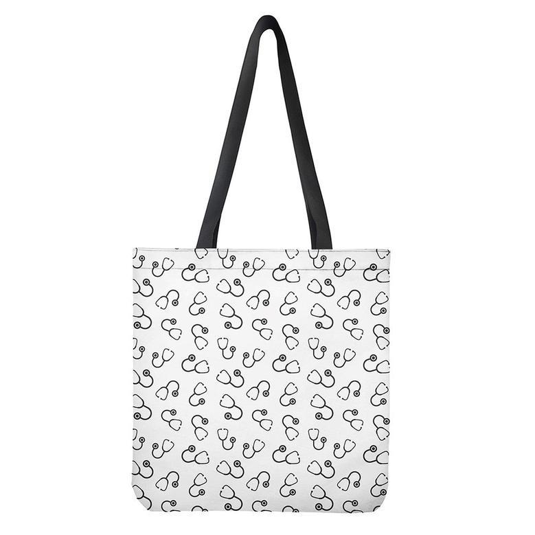 Stethoscope Sign Pattern Print Tote Bag