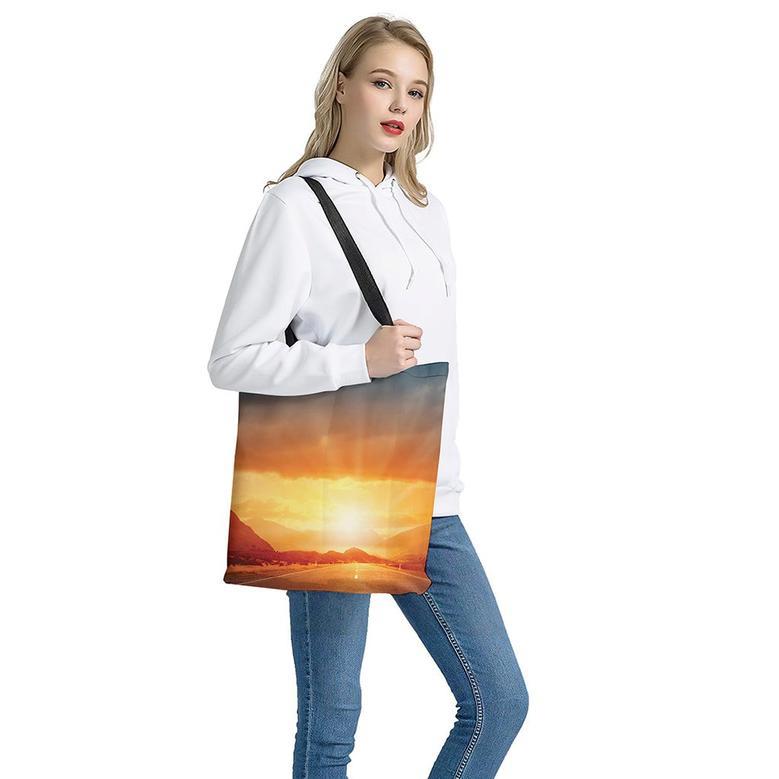 Sunrise Road Print Tote Bag